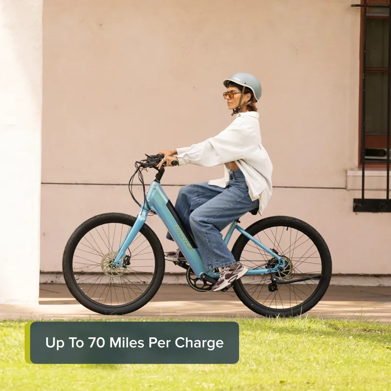 Troxus Trax Whim iQ Step-Thru eCruiser Bike Small in Glacier Blue-6
