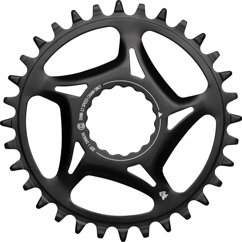RaceFace Narrow Wide Direct Mount CINCH Steel Chainring - For Shimano 12-Speed Requires Hyperglide+ Compatible Chain 32t Black