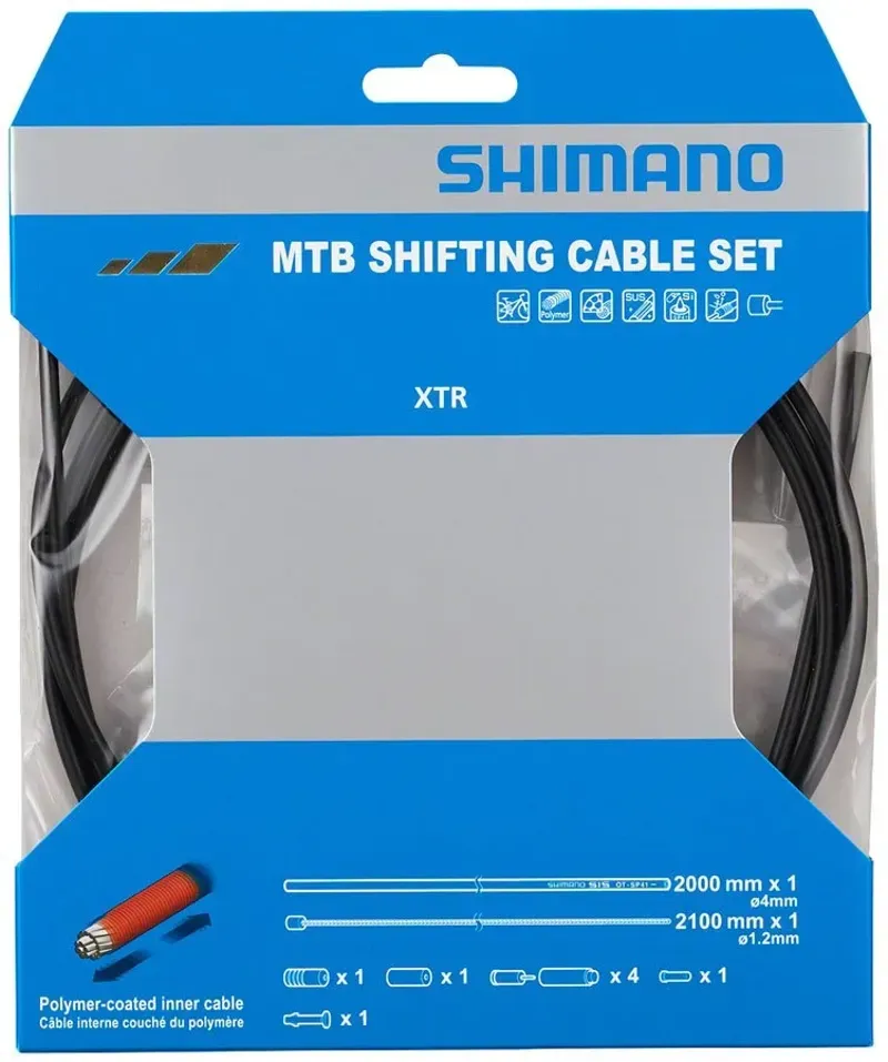 Shimano MTB Polymer Rear Shift Cable Set in Black-1