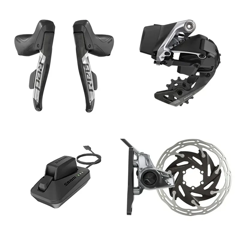 SRAM Red AXS eTap HRD 1x Electronic Road Groupset in Black