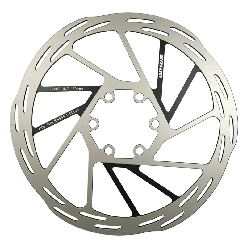 SRAM Paceline Disc Brake Rotor - 160mm 6-Bolt Silver/ Black 160-1