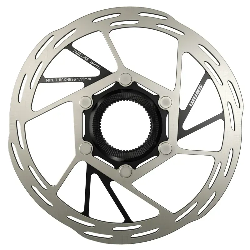 SRAM Paceline Disc Brake Rotor - 160mm 6-Bolt Silver/ Black 160-3