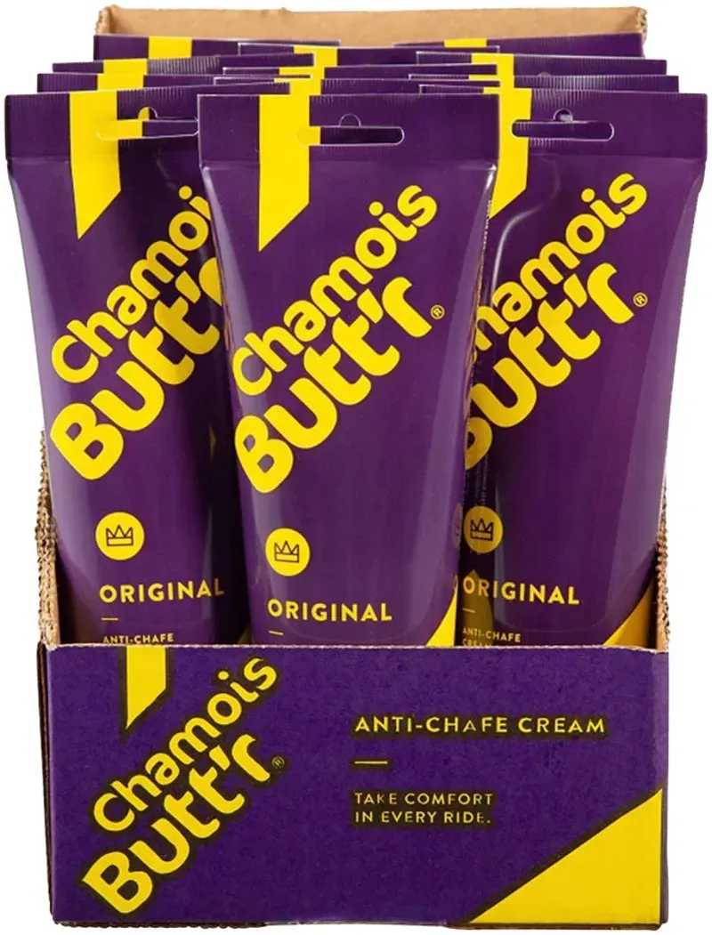 Chamois Butt'r Original Anti-Chafe Cream 8oz POP Box of 12 in Purple