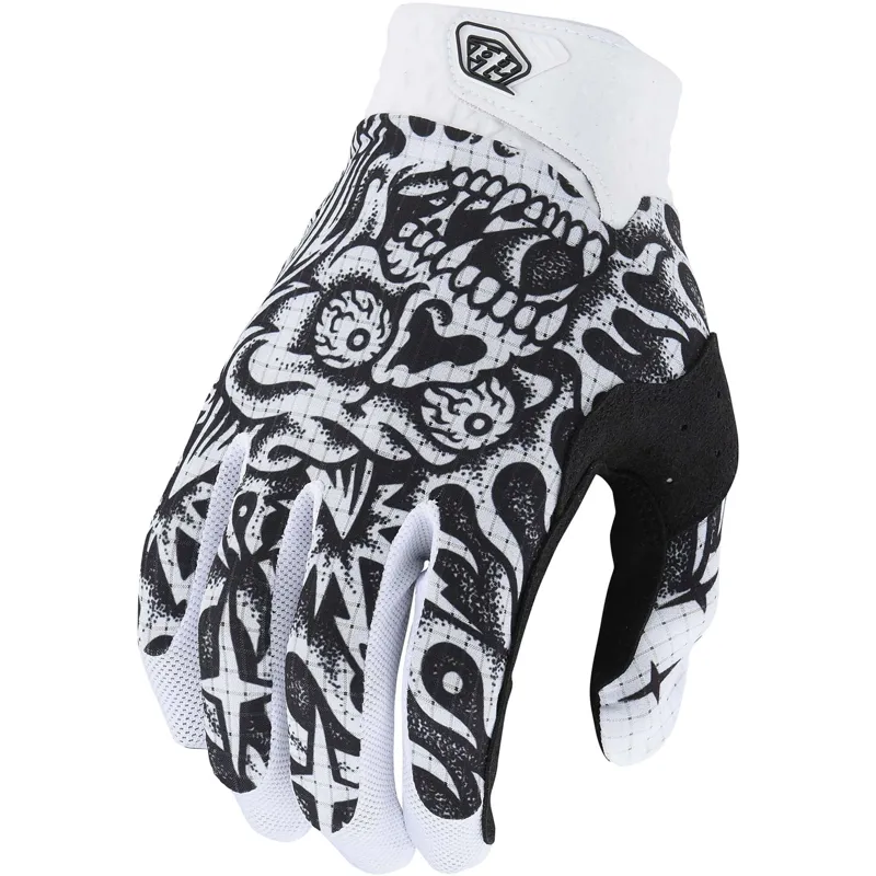 AIR GLOVE SKULL DEMON WHITE / BLACK MD