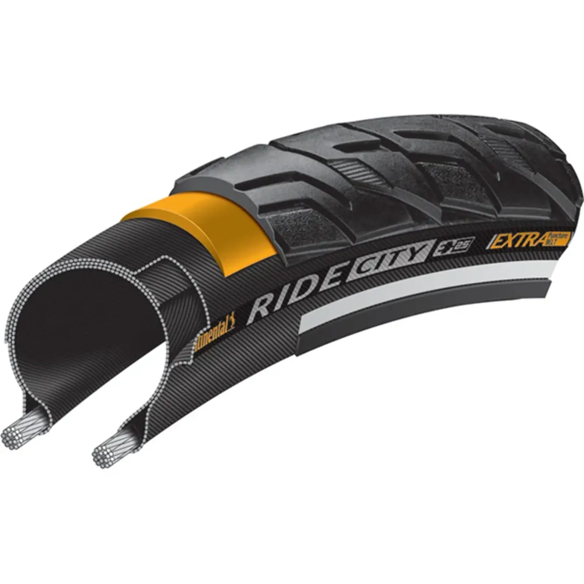 Continental Ride City Tire 26 X Clincher Wire Black/Reflex